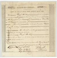 Duplicate bounty warrant No. 17 for 320 acres to Hugh McKenzie for three months' army service in 1836, signed Wm. G. Cooke and approved 11 April 1851.