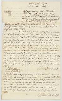 Plat and field notes for 320 acres for Hugh McKenzie on Briar Creek, surveyed 30 June 1846 by David R. Mitchell.