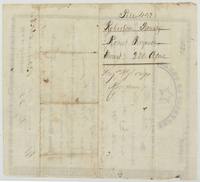 Back of the certificate marked File 442 Robertson Bounty, Robert Ferguson, warrant 320 acres, with registry stamp.