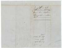 Back of certificate No. 607, with the Robertson 3rd Class file number and the filing note of 1857.