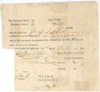 Conditional headright certificate No. 397 for 320 acres, issued to Starrett J. Dobbins by the Washington County land board, 30 December 1839.