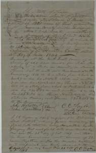 Field notes of 320 acres on Post Oak Creek surveyed for Solomon S. Pearson's certificate by deputy surveyor C. C. Taylor, 25 October 1849.
