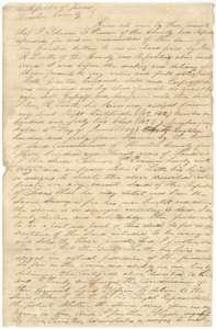 First page of the deed and power of attorney of 20 August 1844 from Solomon S. Pearson to John R. Leath for his headright certificate.