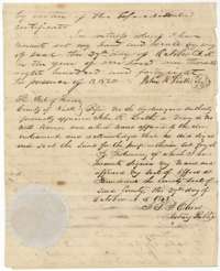 Second page of the Leath to Margaret Houston deed, acknowledged at Henderson on 27 October 1848 before notary public J. P. J. Oliver.