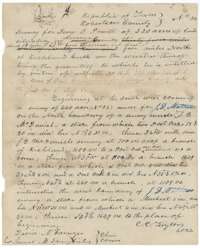 Field notes of Survey No. 24, 320 acres for Henry B. Prewitt near Richland Creek, surveyed 27 May 1844 by county surveyor C. C. Taylor.