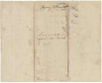 Back of the field notes, marked as recorded in Book M, page 123, for Henry B. Prewitt's 320 acres.