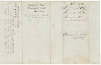 Wrapper with Philpott's note recording the field notes in Colony Book I p. 68 on 3 October 1850, a pencil 'Not certified', and 'Patented June 30/52', Hotchkiss.