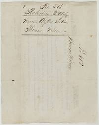 Back of the certificate with docket for Thomas Wilson's Mercer's Colony certificate No. 302, 320 acres.