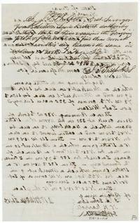 Back of the field notes with the district surveyor's certificate that the plat is correct and recorded in Colony Book I page 32 (shows through mirrored).