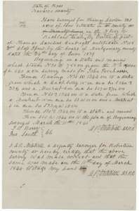 Field notes and sketch of 320 acres on Richland Creek, Navarro County, surveyed for Thomas Davlin by deputy surveyor D. R. Mitchell, 11 March 1846.