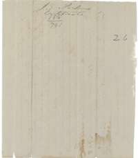 Small wrapper labelled with Joseph S. Packwood's certificate.