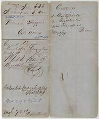 Jacket and contents sheet for file 535, William Hoggard, 640 acres, patent to Peter C. Ragsdale, 9 March 1852, No. 298 Vol. 8.