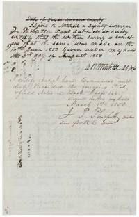Mitchell's certificate of the survey and the district surveyor's examination recorded in Book I page 146, 1 March 1852.