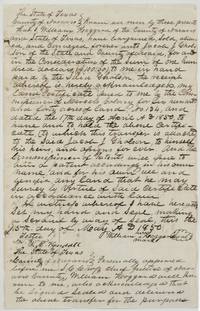 William Hoggard sells Certificate No. 134 to Jacob J. Gholson for $100, 15 May 1850.