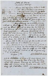 D. R. Mitchell's plat and field notes of 320 acres on Briar Creek for Wilson J. Hutchison, 12 October 1850.
