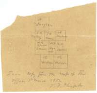Small tracing copied from the Land Office map of 1 March 1852, showing the Hulver tract among its neighbouring surveys.