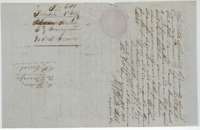 Wrapper for the 1851 conveyance to Nathaniel H. Carroll, with the county clerk's proof of the deed at Corsicana.