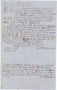 Field notes and plat for 640 acres on Melton's Branch of Richland Creek, surveyed for Jacob Hartzel by deputy surveyor David R. Mitchell, 3 December 1852.