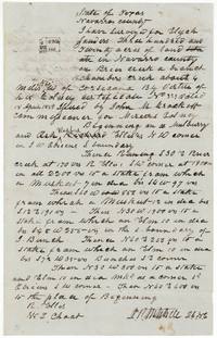 Plat and field notes for 320 acres for Elijah Sanders on Brier Creek, chain men R. Ellis and W. J. Choat, surveyor David R. Mitchell.