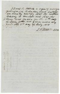 Mitchell's certificate that the Sanders survey was made on 11 June 1850, given 3 July 1850.