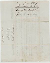 Back of the certificate with docket for Richard Sanders' Mercer's Colony certificate, 320 acres.