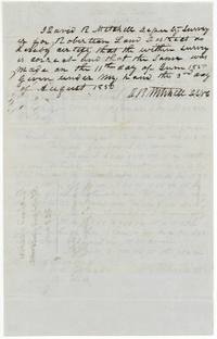 Mitchell's certificate that the survey was made 11 June 1850, given 3 August 1850.