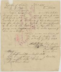 Jasper County unconditional certificate of 5 July 1841: Joseph Linscomb, three years resident, entitled to 1280 acres by certificate 475 of 3 Aug 1838.