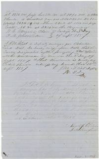 End of the 1038-acre field notes with chain carriers W. C. Morgan and F. M. Johnson and J. M. Eliot's oath.
