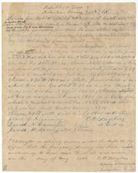 Field notes for Survey No. 15, 640 acres on Cottonwood Creek, surveyed for Robert Wilson by county surveyor C. C. Taylor, May 1844.
