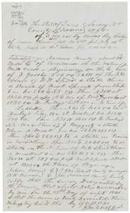 Field notes for 3,150,305 square varas on Mill Creek, surveyed for Thomas Harlow by county surveyor J. M. Eliot on 13 September 1860.