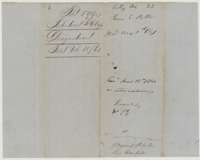 Jacket for the entry application on Thomas Harlow's certificate, marked received 28 June 1860.