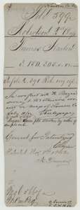 Older wrapper for Thomas Harlow's file, noting the conflict with an earlier survey and the patent entry of 8 November 1862.