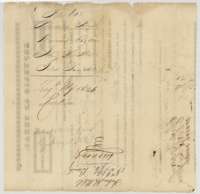 Back of the certificate, with Land Office registry notes and the note of 13 August 1858 that no transfer was recorded.
