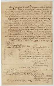 Field notes and plat for 640 acres on Richland Creek, surveyed for John H. Mills by deputy surveyor James Scofield in 1840 and approved 26 June 1841.