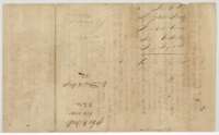 Old wrapper for the field notes of John H. Mills's 640 acres, filed at the Land Office 1 August 1853.