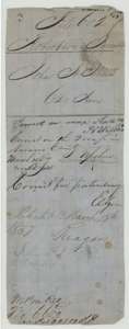 Earlier file wrapper for the Mills claim, with map-check notes and the patent endorsement of March 1859.