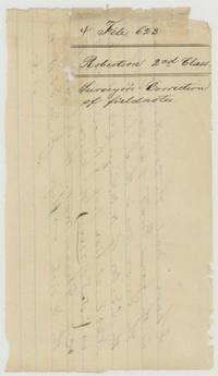 Wrapper docketed Robertson 2nd Class, surveyor's correction of fieldnotes.