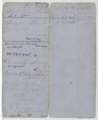 File jacket for Joseph Bunch's 640-acre bounty claim, patented 4 August 1854, No. 820 Vol. 6, delivered to C. M. Winkler 12 August 1854.