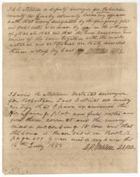 D. R. Mitchell swears the survey was made 5 March 1846 and examines it correct as District Surveyor, recorded Book E p. 409.