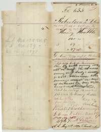 Old wrapper for the Robertson Second Class file of Henry Hubble, listing three surveys of 160, 59 and 47 acres and the patents of 25 May 1871.