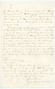 Field notes for 160 acres near Dresden on Richland Creek waters, surveyed for Henry Hubble by County Surveyor John W. Irwin, certified 2 May 1871, with a small plat.