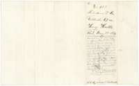 Jacket for the 47-acre field notes of Henry Hubble, filed 22 May 1871, with a map-check note on a conflict with a neighbouring survey.