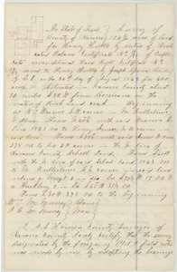 Field notes and sketch plat of 124 6/10 acres on Richland Creek, Navarro County, for Henry Hubble, by county surveyor A. S. Howren, 8 November 1873.