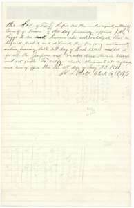 Navarro County clerk's acknowledgment of the administrator's deed to Henry Jones, 31 May 1870.