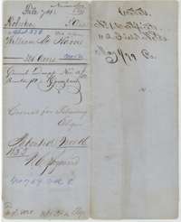 File jacket for the Mercer's Colony certificate of William M. Harris, 320 acres, listing the certificate and field notes.