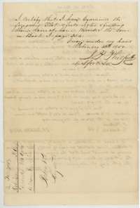District surveyor's certificate of 13 February 1851 that the Harris field notes were examined and recorded in Book I, page 354, with the filing wrapper.