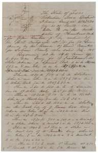 Field notes of 6,543,520 square varas on the north waters of Chambers Creek in Ellis County for Jesse Benton Jr., surveyed by B. J. Chambers.