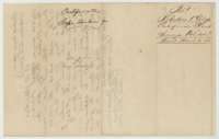 Docket for the district surveyor's certificate on Jesse Benton Jr.'s file, filed 16 March 1854.