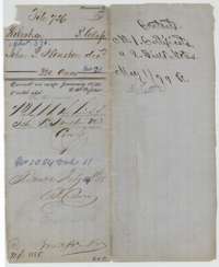 File jacket for the heirs of John P. Houston's Mercer's Colony certificate, 320 acres, patented 14 February 1855; the jacket lists the certificate, field notes and a letter.