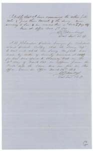 District surveyor B. J. Chambers certifies the field notes correct on 7 December 1853, and on 24 March 1854 describes the conflicting Chauncy West survey.